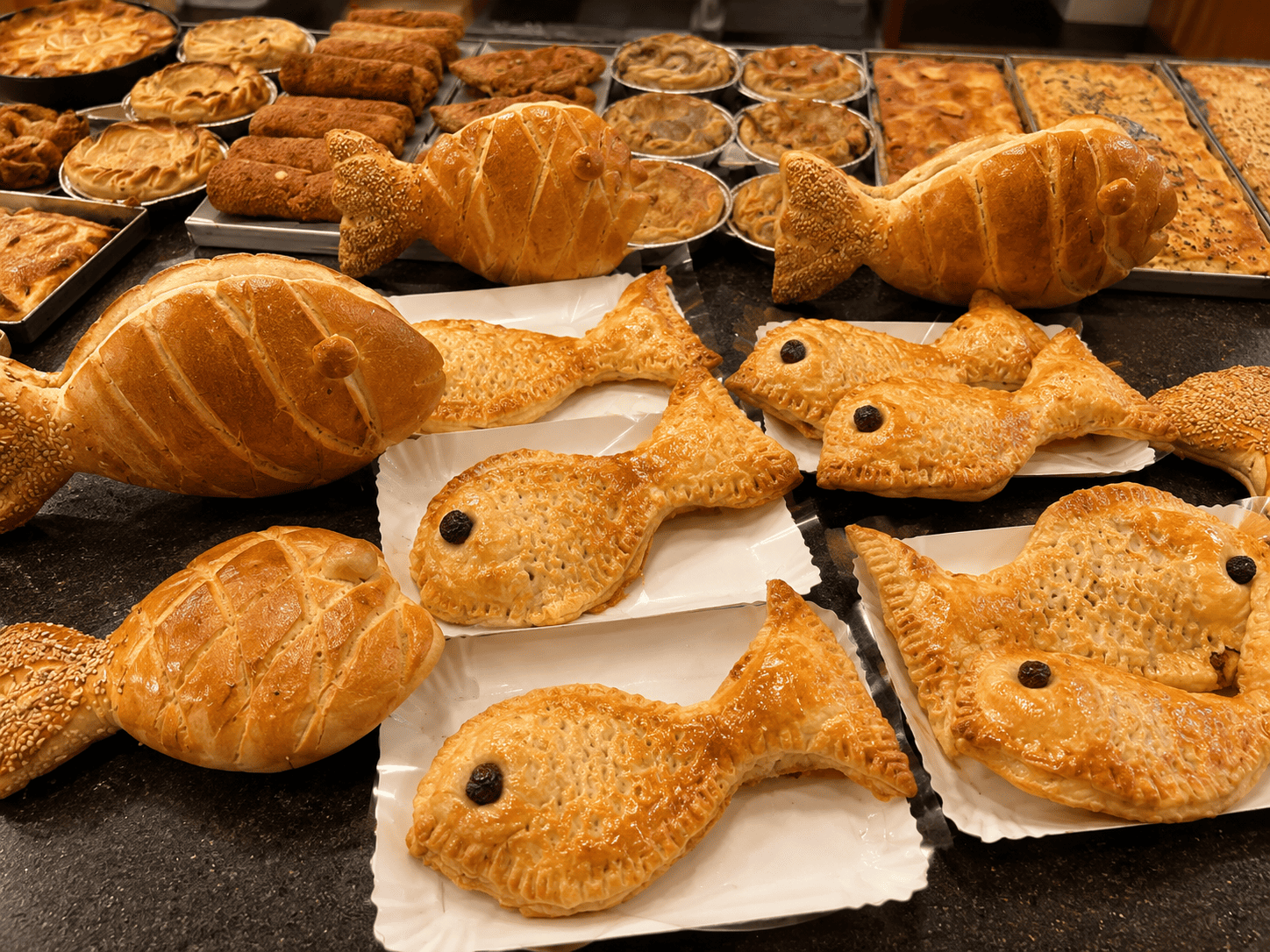 Sfoglie e pani a forma di pesce